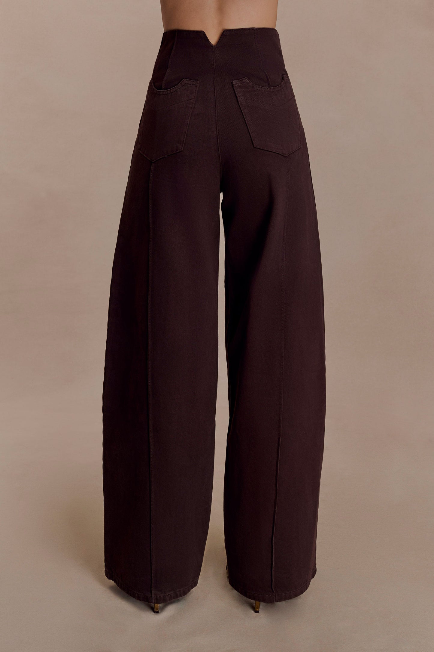 Jeans taille haute Beatrix - Chocolat