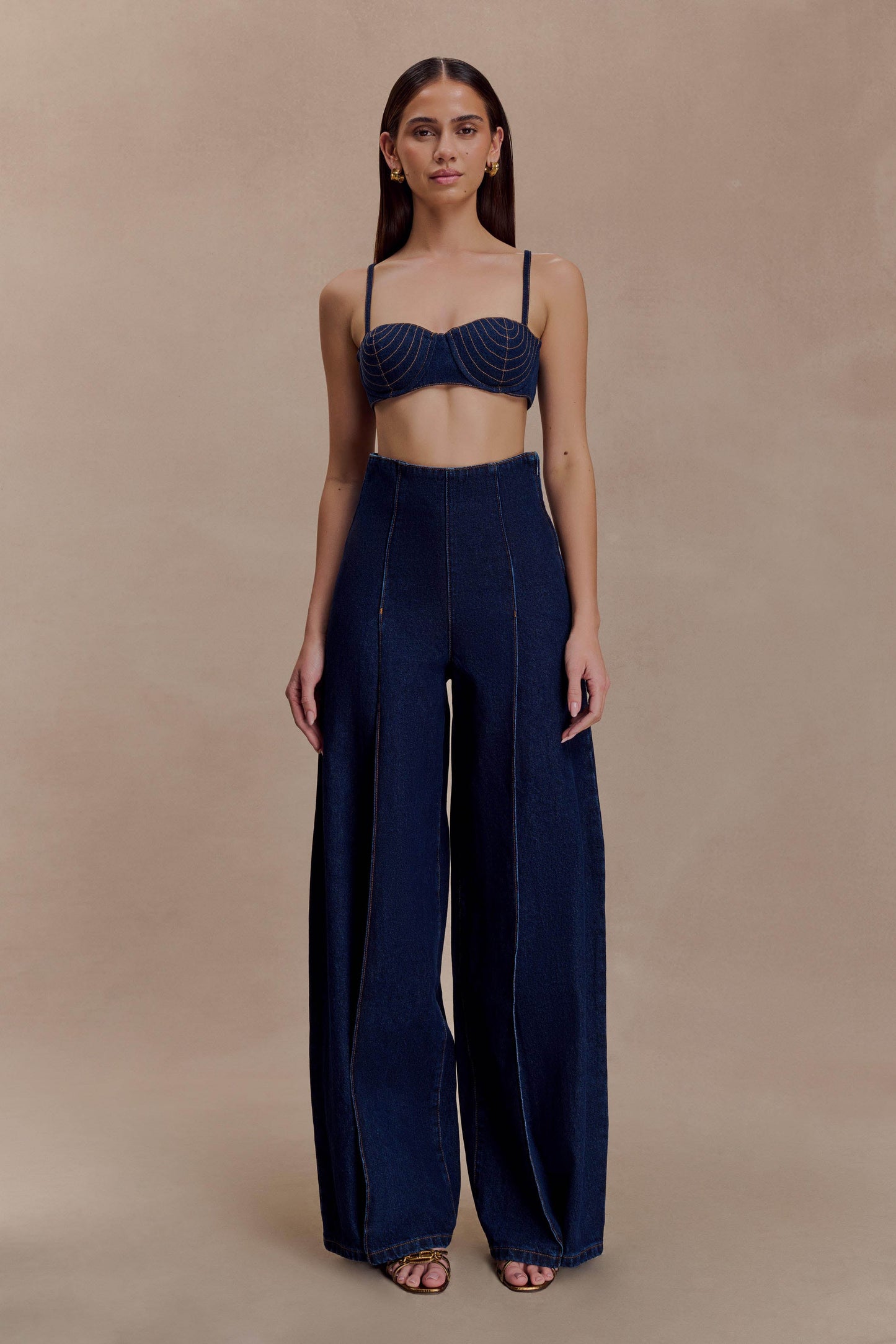 Jeans taille haute Beatrix - Bleu indigo