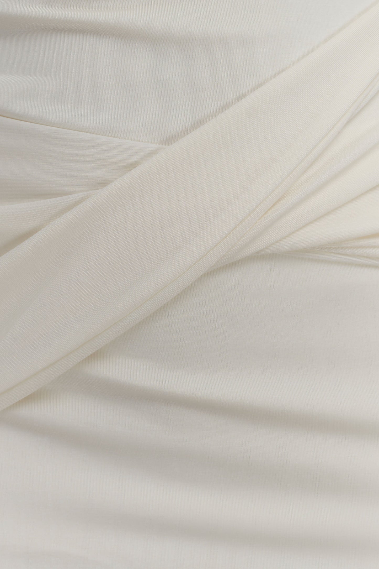 Robe mini Henley à drapé fluide - Ivoire