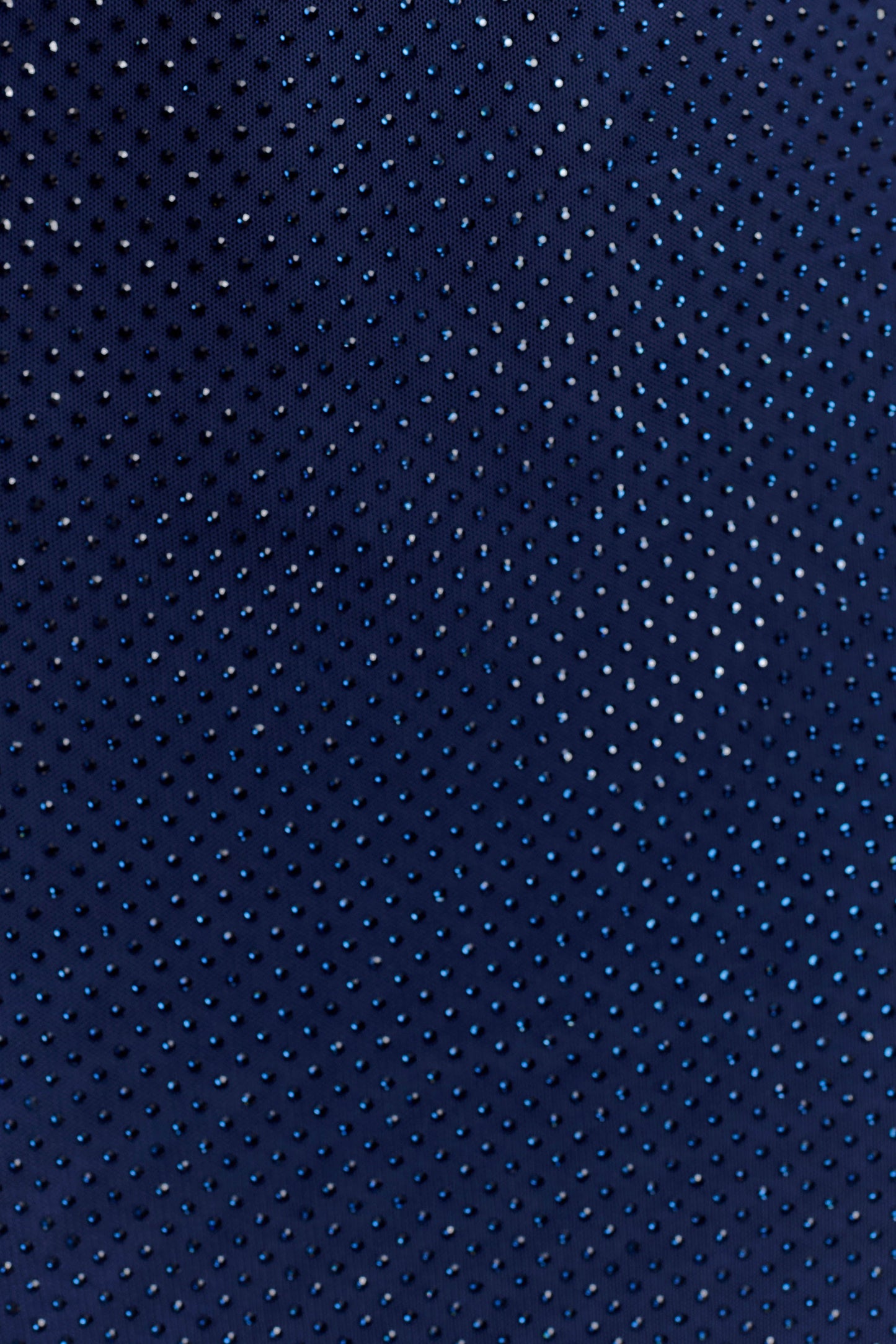 Robe Maxi Harriet à Manches Frangées et Diamants - Bleu Marine