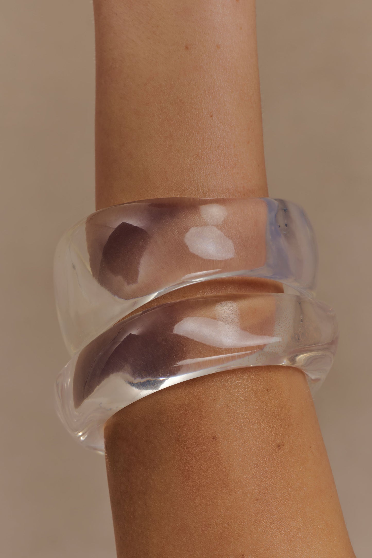 Ensemble de bracelets en résine Marah - Transparent