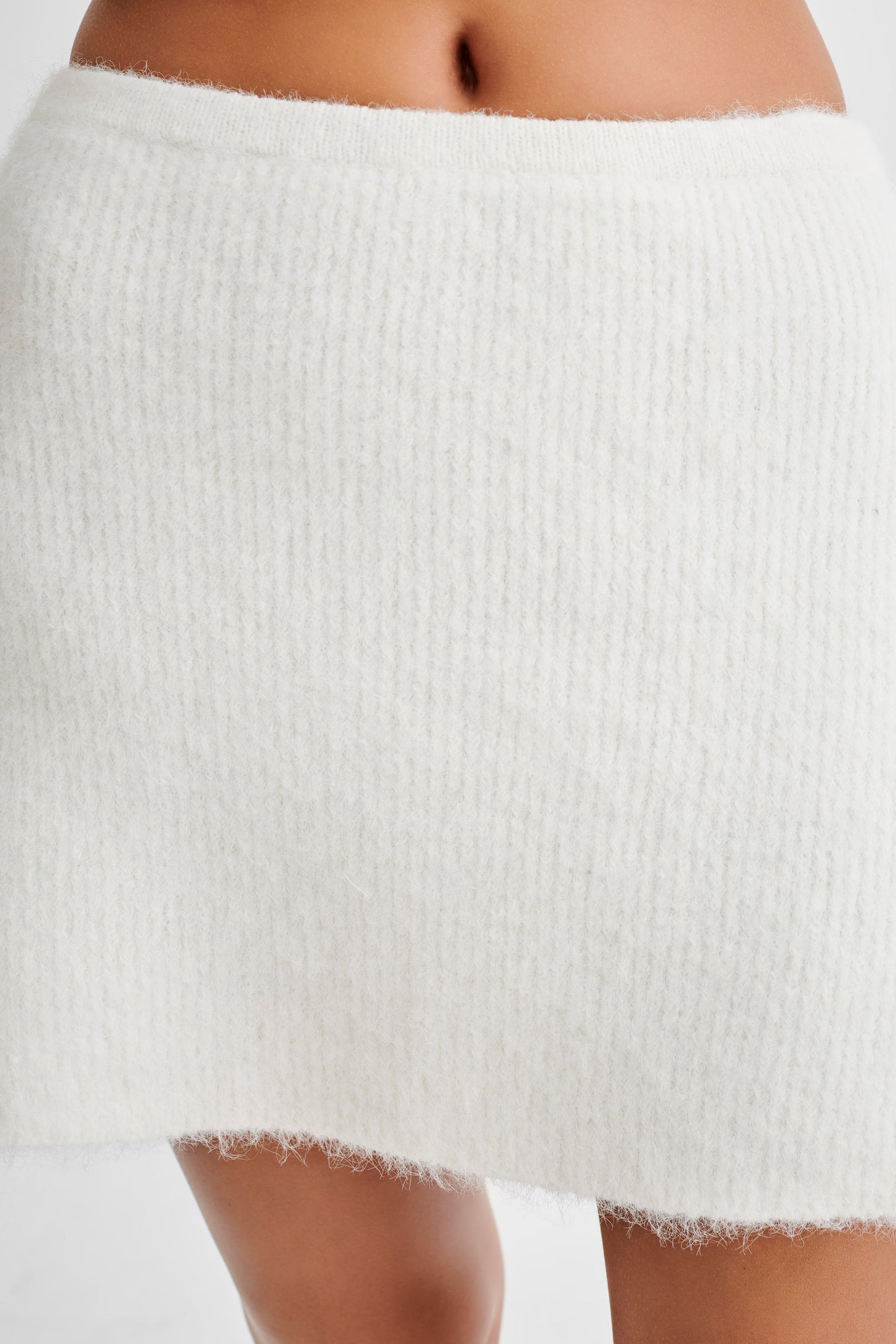 Jupe mini en tricot doux Baxter - Ivoire