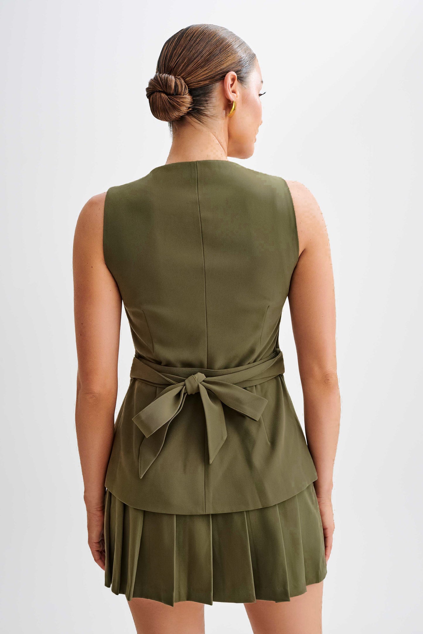 Gilet long Amelie - Olive militaire