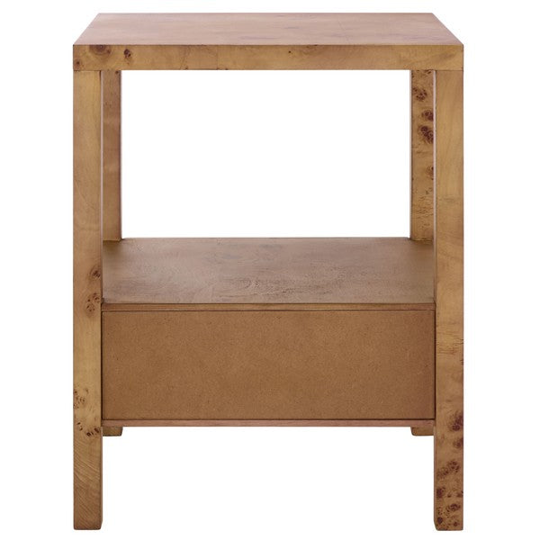 Table d'appoint en bois naturel Willshine avec tiroir