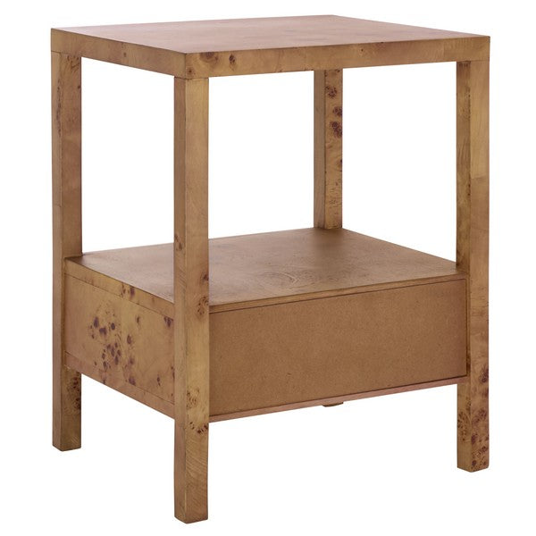 Table d'appoint en bois naturel Willshine avec tiroir