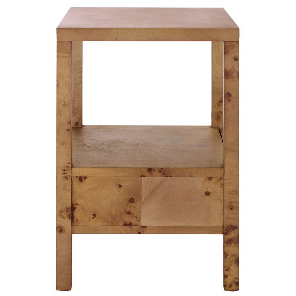 Table d'appoint en bois naturel Willshine avec tiroir