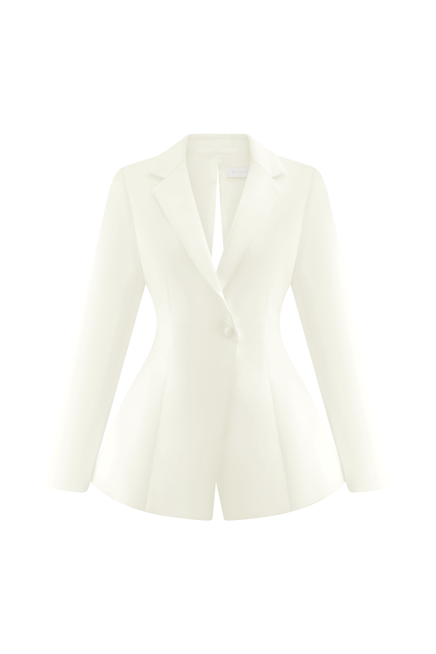 Blazer en satin sur mesure Ada - Ivoire