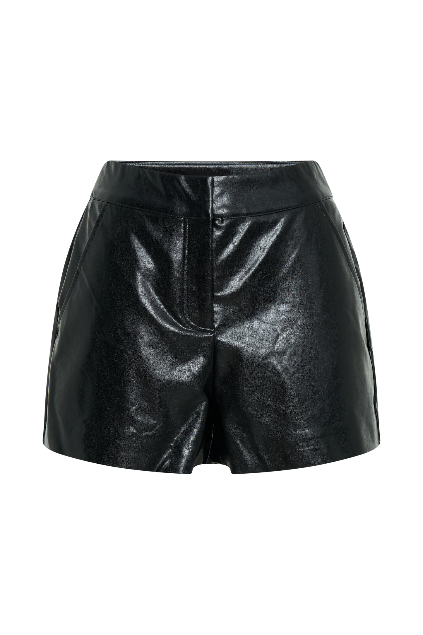 Shorts en simili cuir Arabelle - Noir