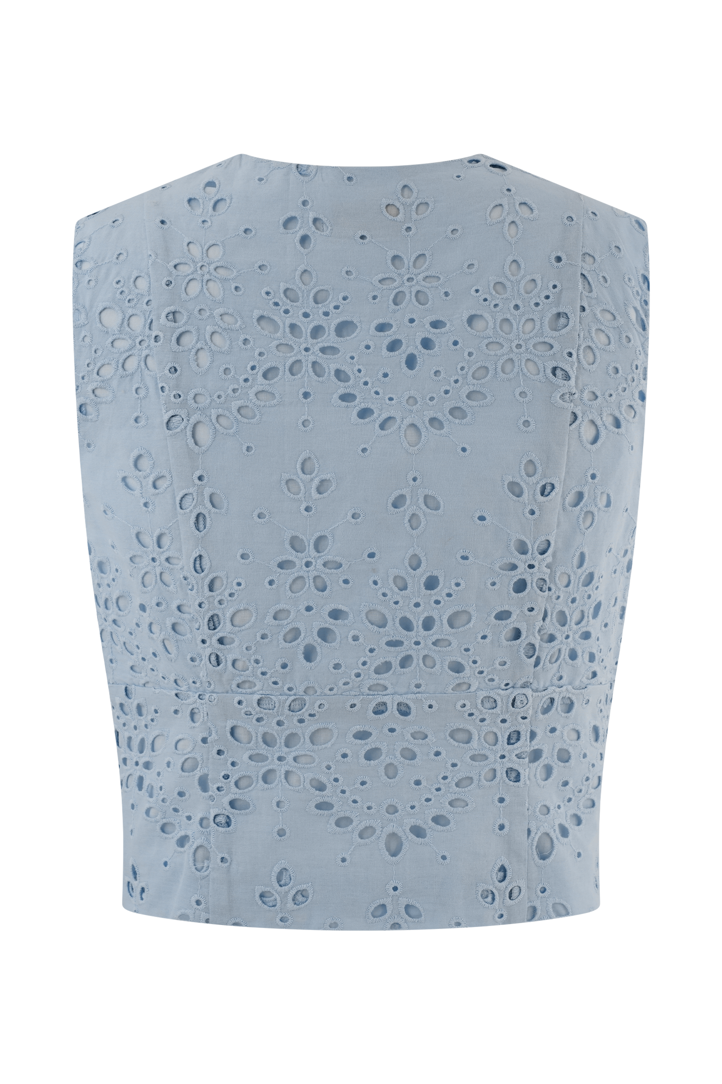 Top sans manches brodé Arla - Bleu pâle de bleuet