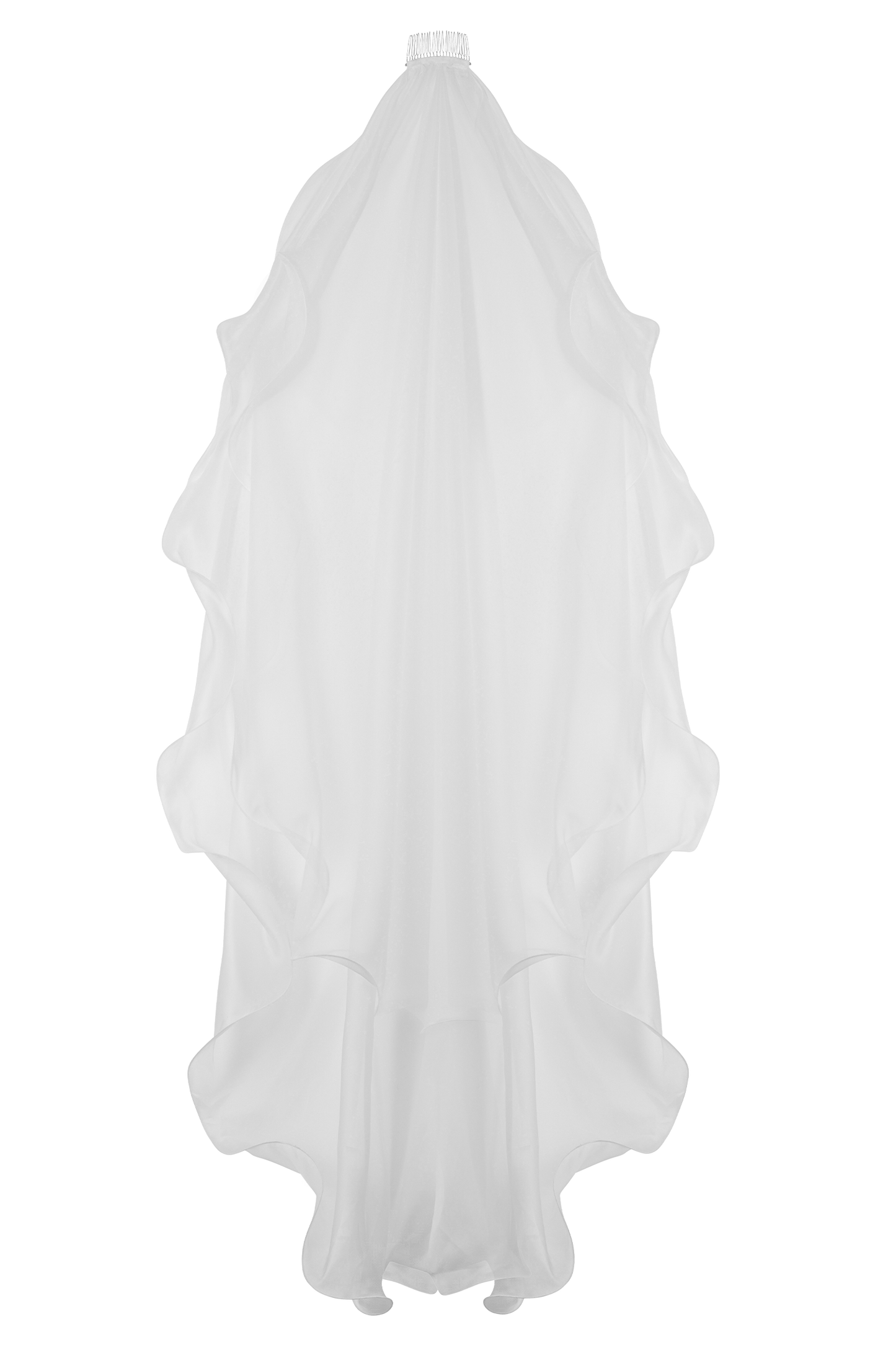 Voile en mousseline de soie fluide Asteria - Ivoire