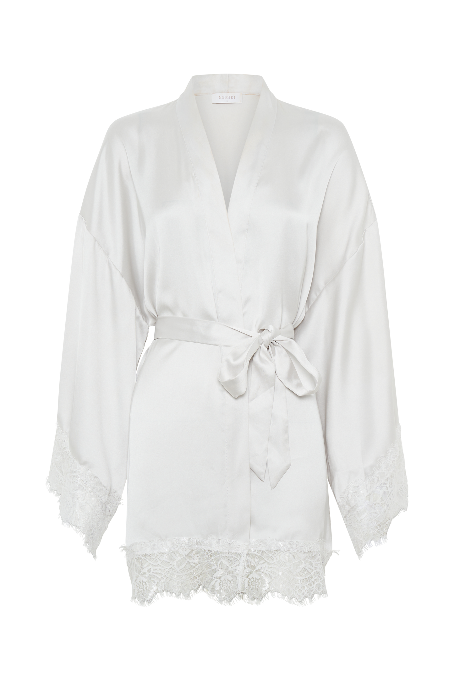 Manteau de mariée Annabeth à bordure de dentelle - Blanc