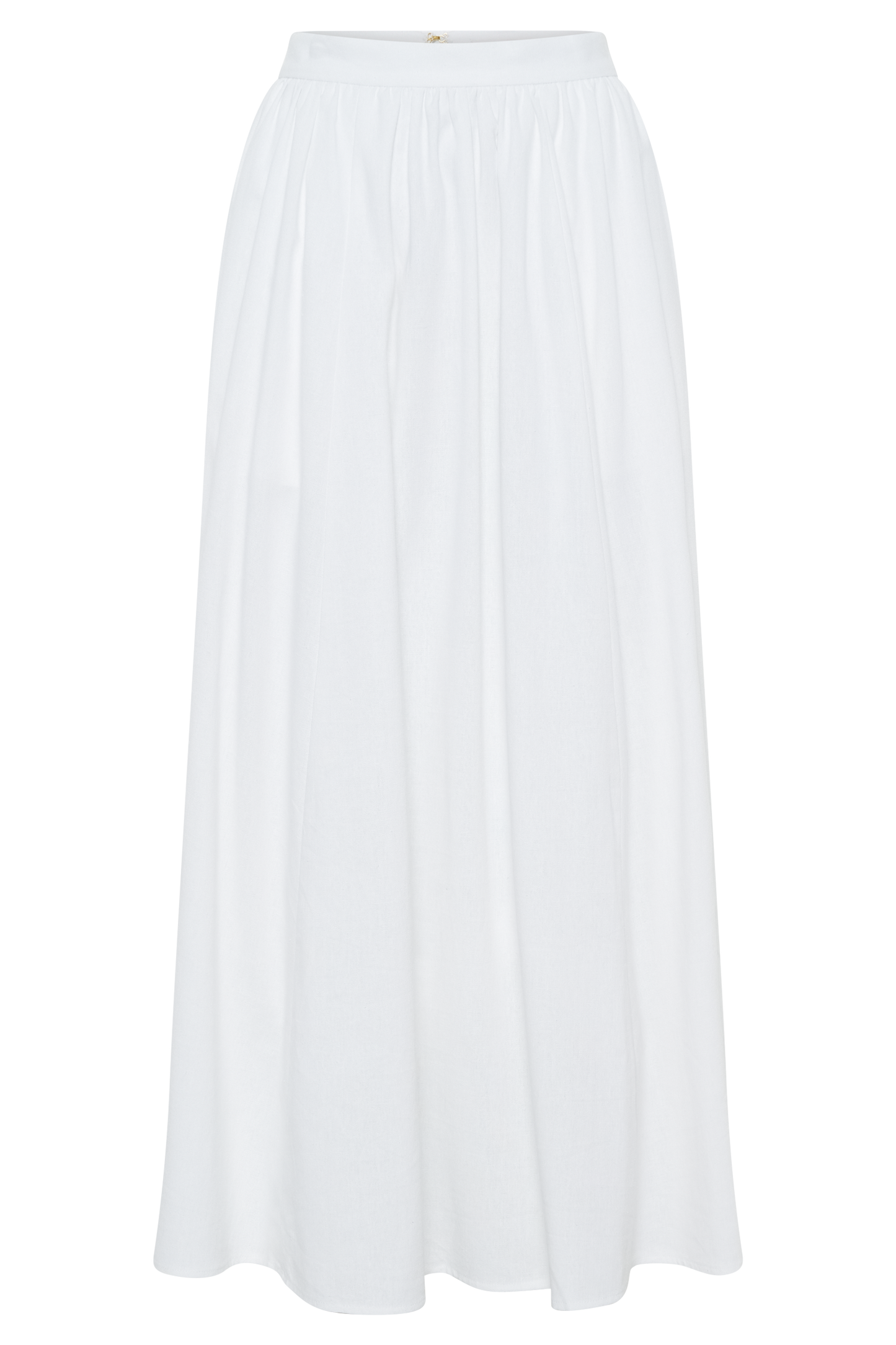 Jupe Maxi A-Line en Lin Clarence - Blanche