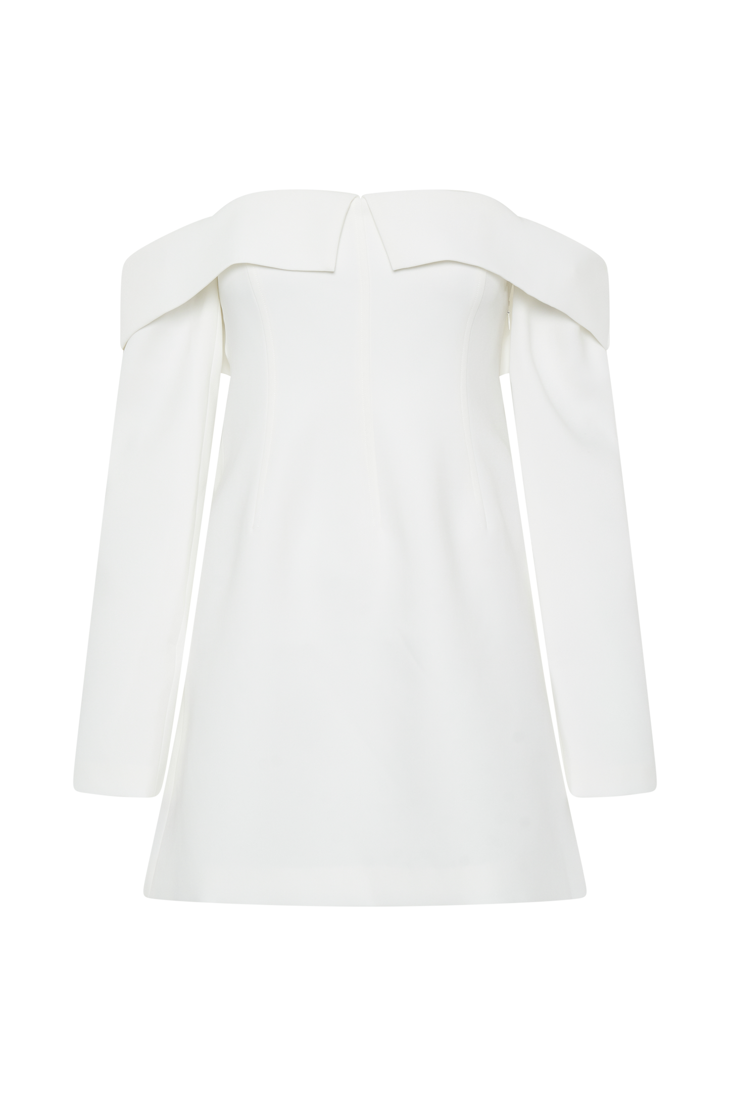 Mini-robe Hugo à manches courtes et épaules dénudées - Ivoire