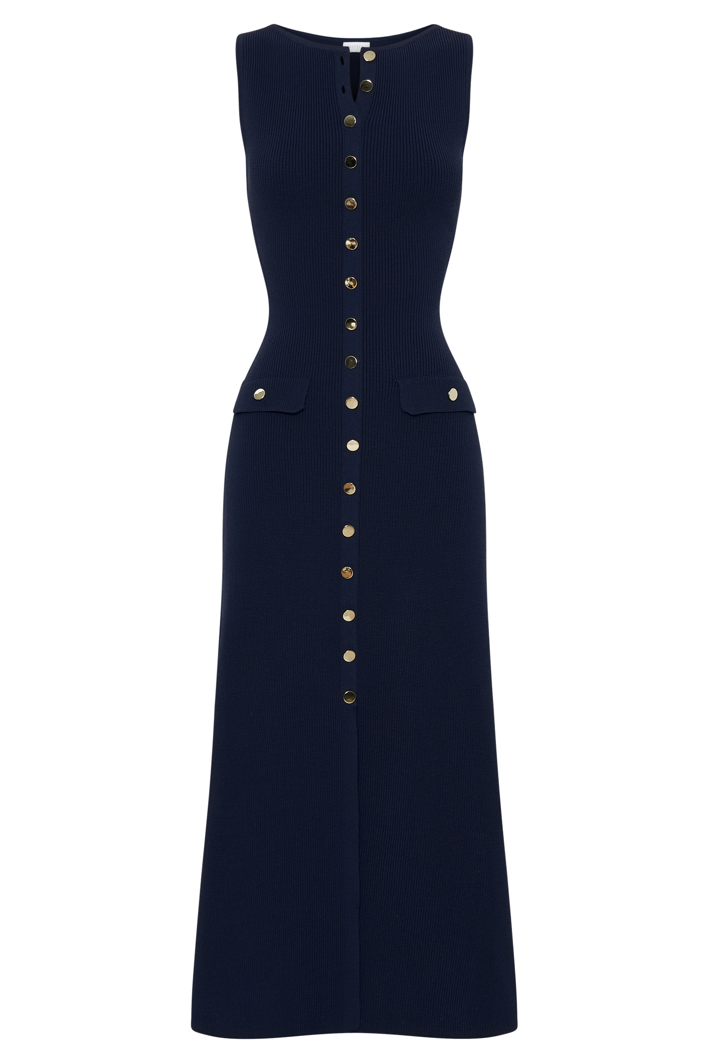 Robe Maxi Sans Manches Boutonnée Sawyer - Bleu Marine