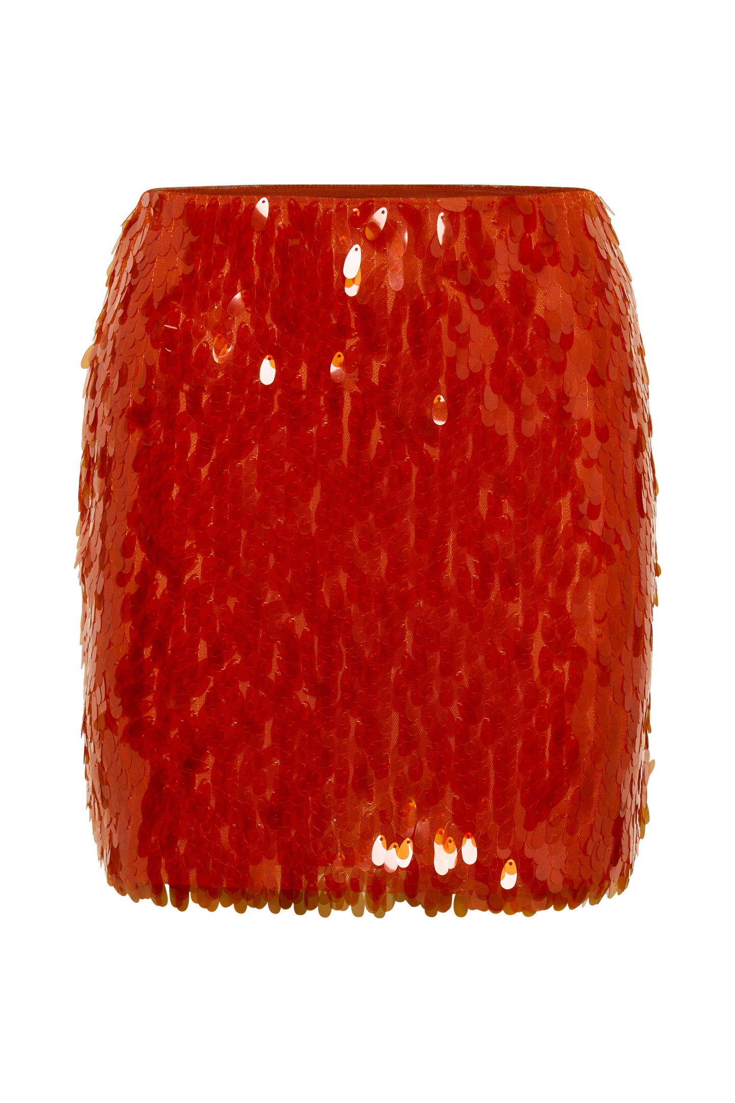 Jupe mini Savannah pailletée - Orange vif