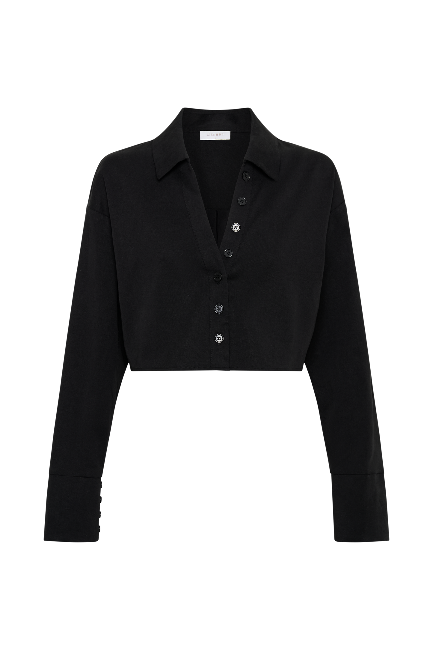 Chemise à boutons en coton Julianna - Noir