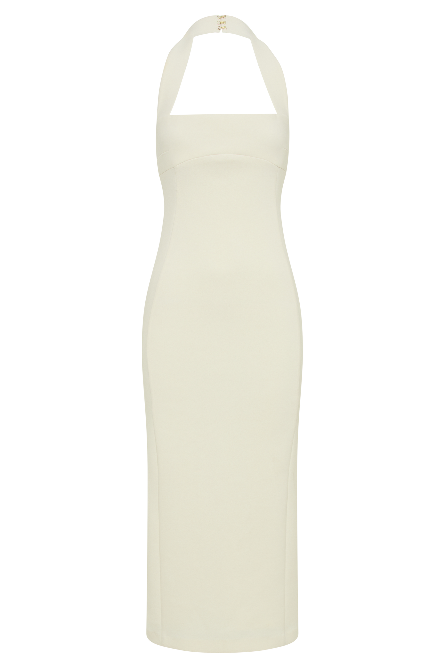 Robe midi Amelita à col halter - Ivoire