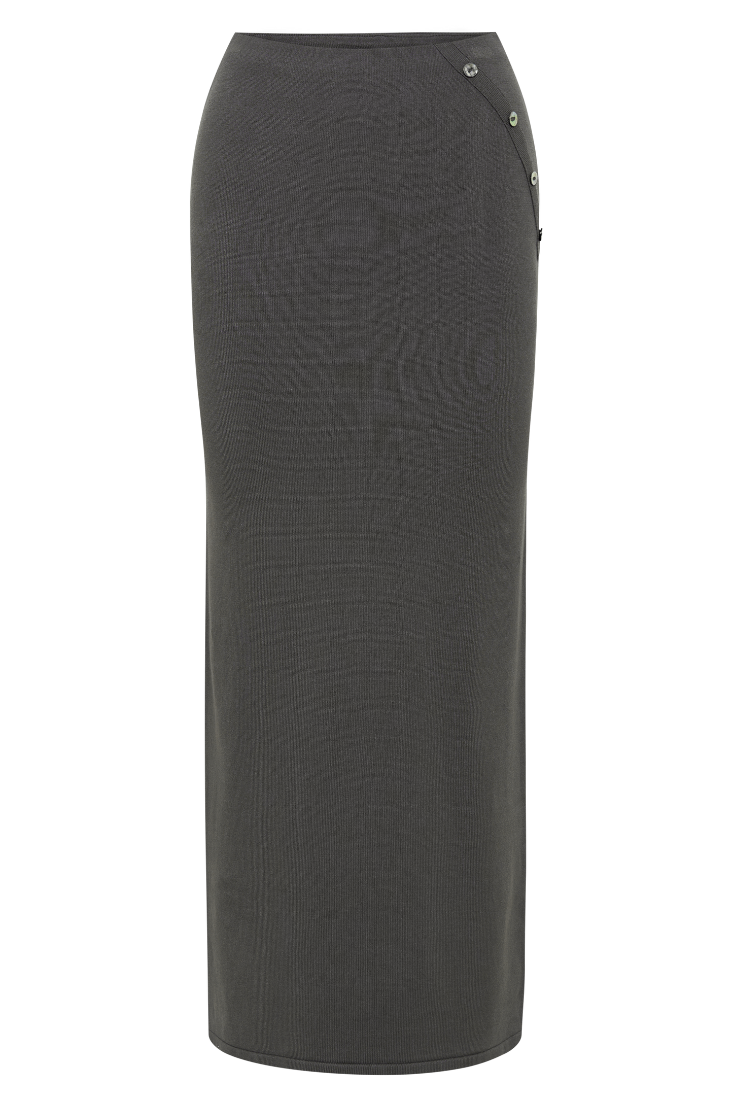 Jupe Maxi Tricot Boutonnée Maisie - Gris Anthracite