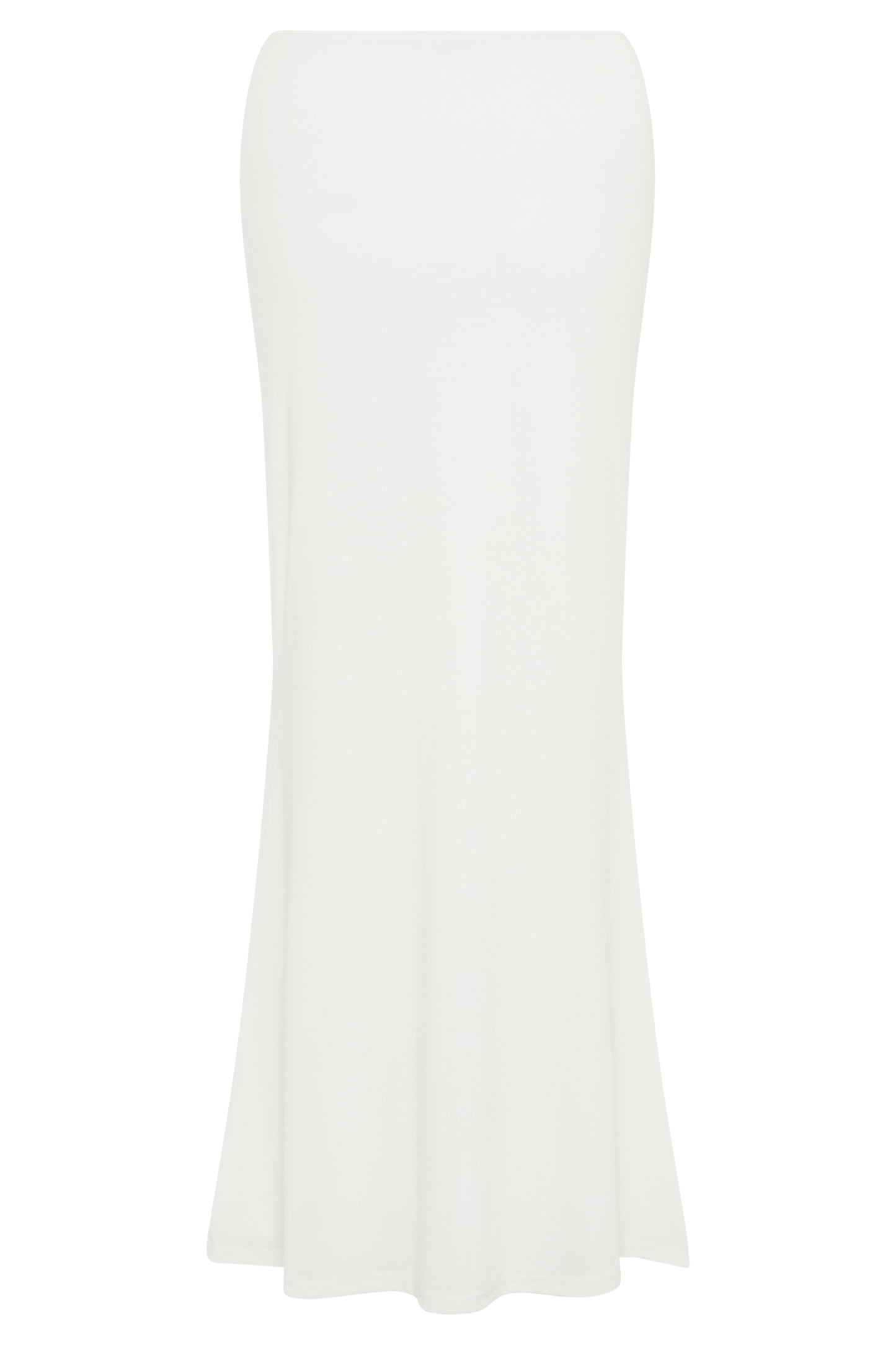 Jupe Maxi Évasée Bruna en Tissu Élastique - Blanc