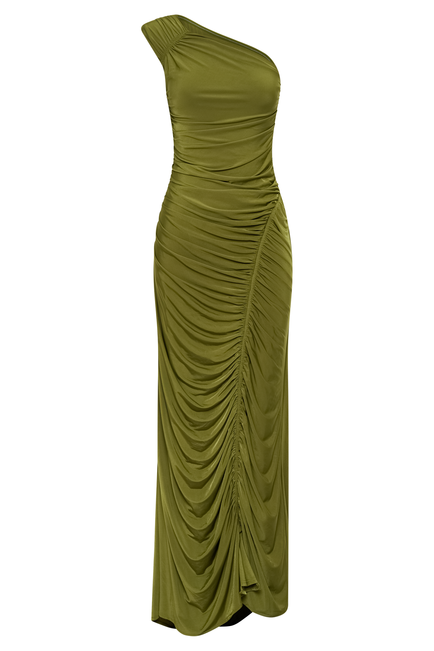 Robe Maxi Capri Gathered Slinky - Olive Vintage