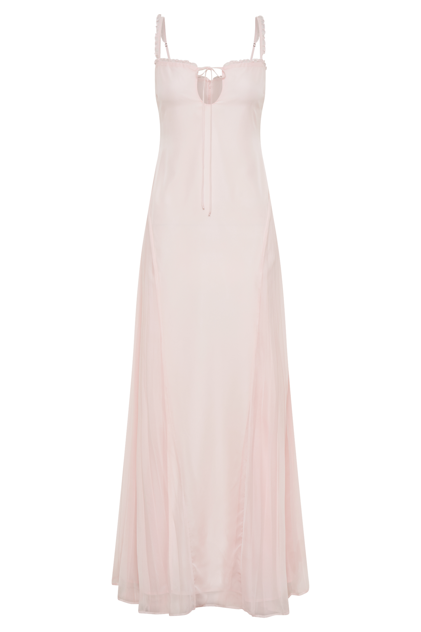 Robe Maxi en Chiffon Saira - Rose Poudré