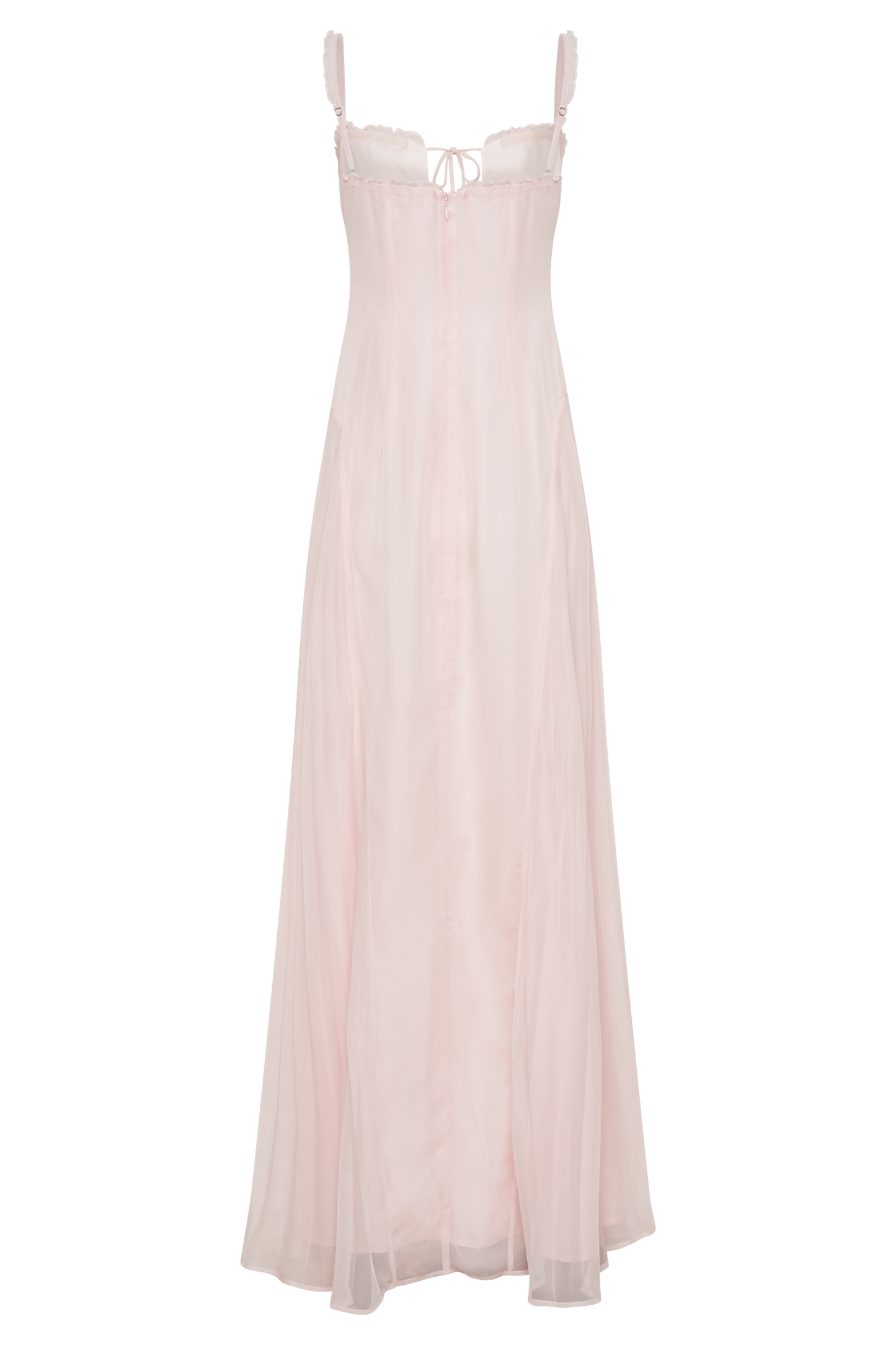 Robe Maxi en Chiffon Saira - Rose Poudré