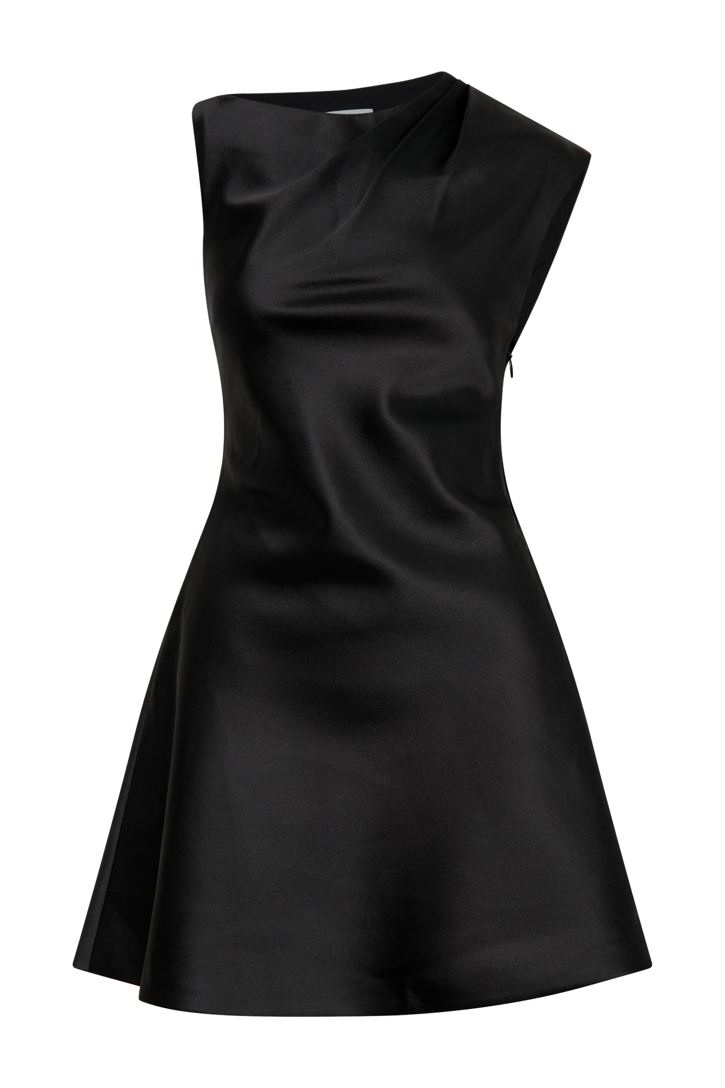 Mini-robe structurée en satin Granger - Noir