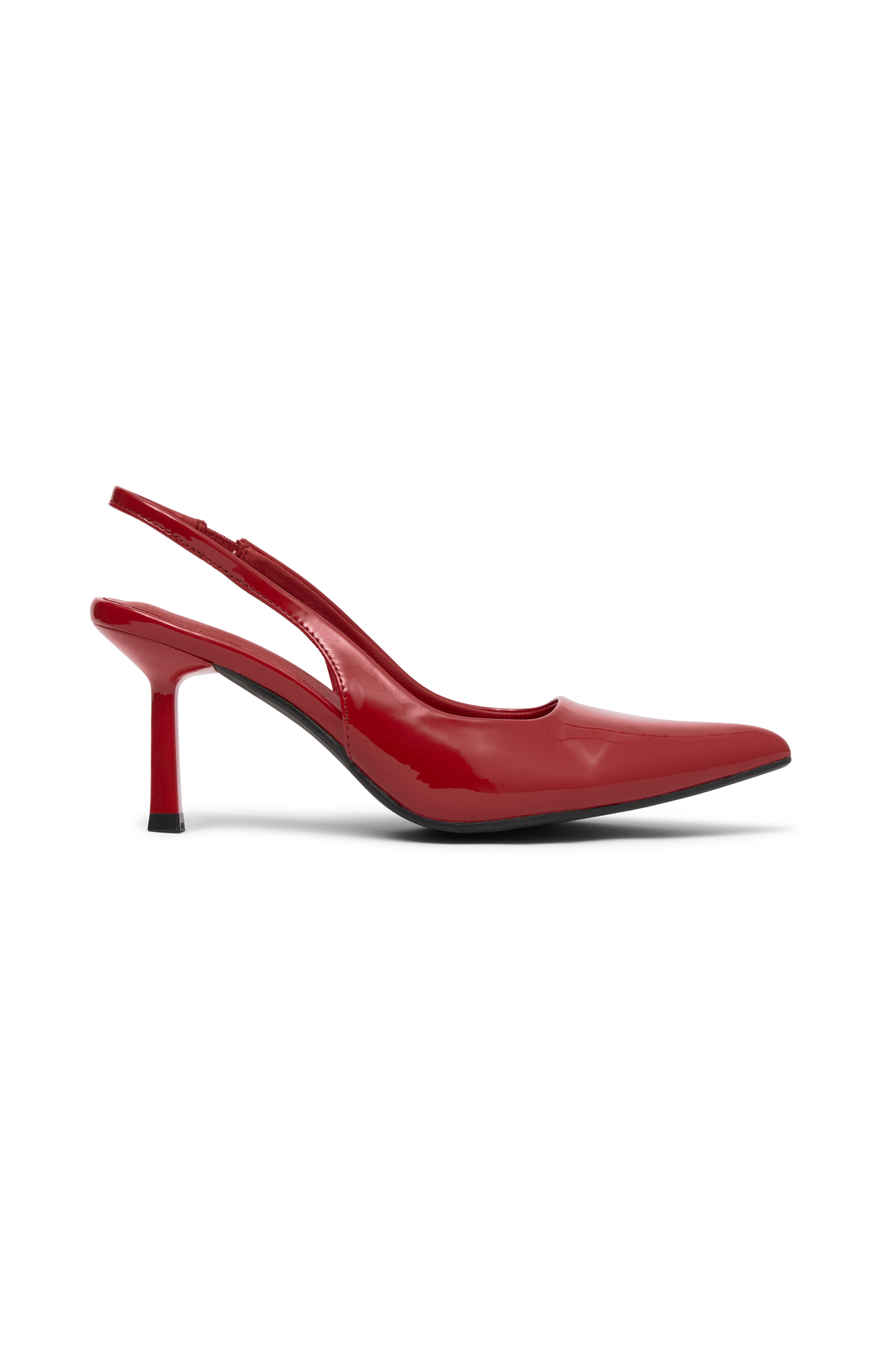 Dasha, talons compensés à bout pointu et bride arrière - Rouge