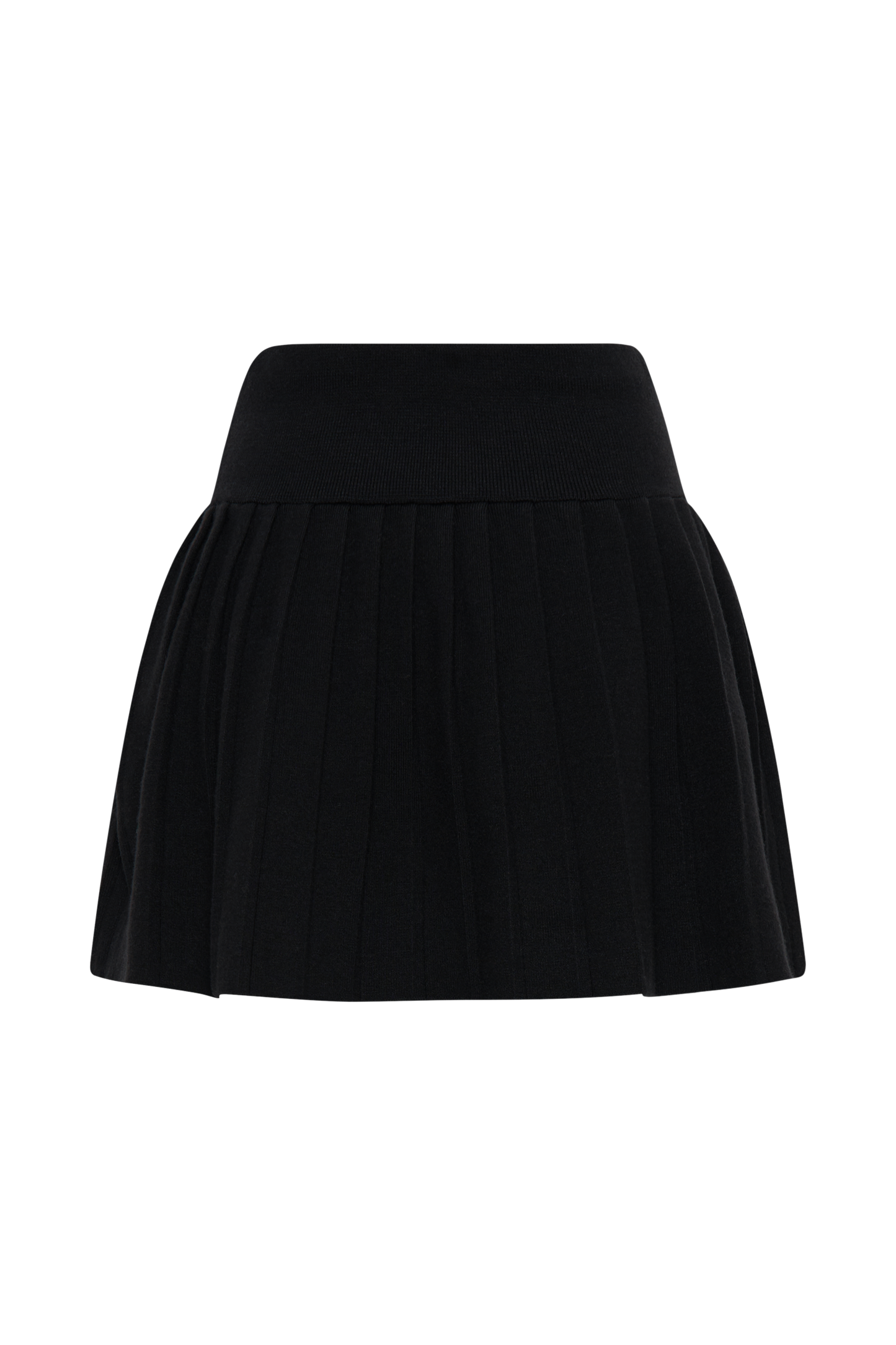Jupe mini plissée en jersey Beverly - Noir