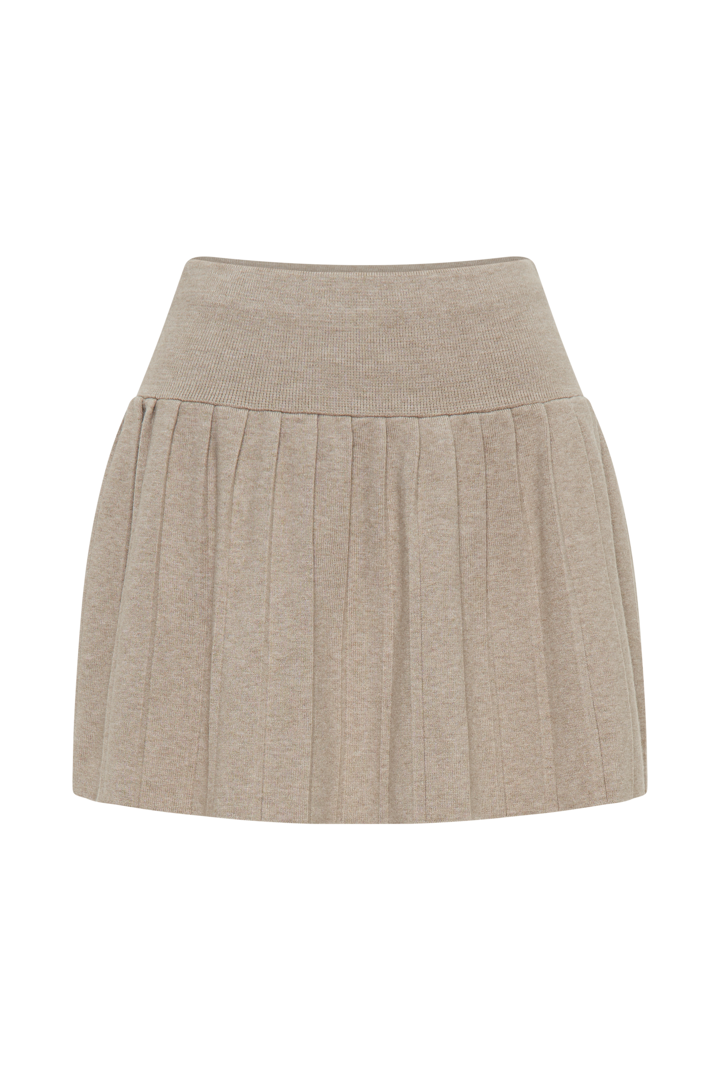 Jupe mini plissée en jersey Beverly - couleur chêne