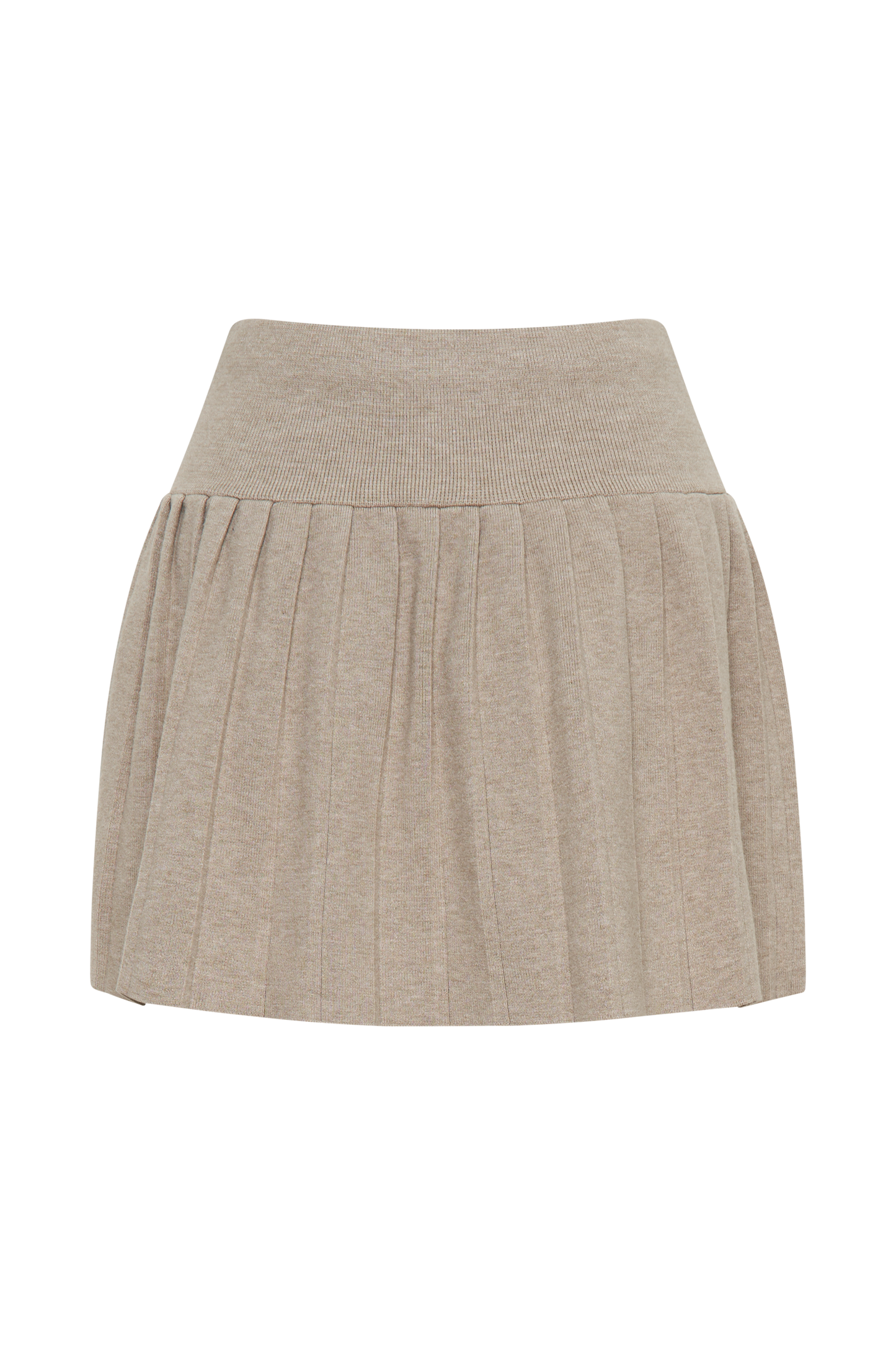 Jupe mini plissée en jersey Beverly - couleur chêne