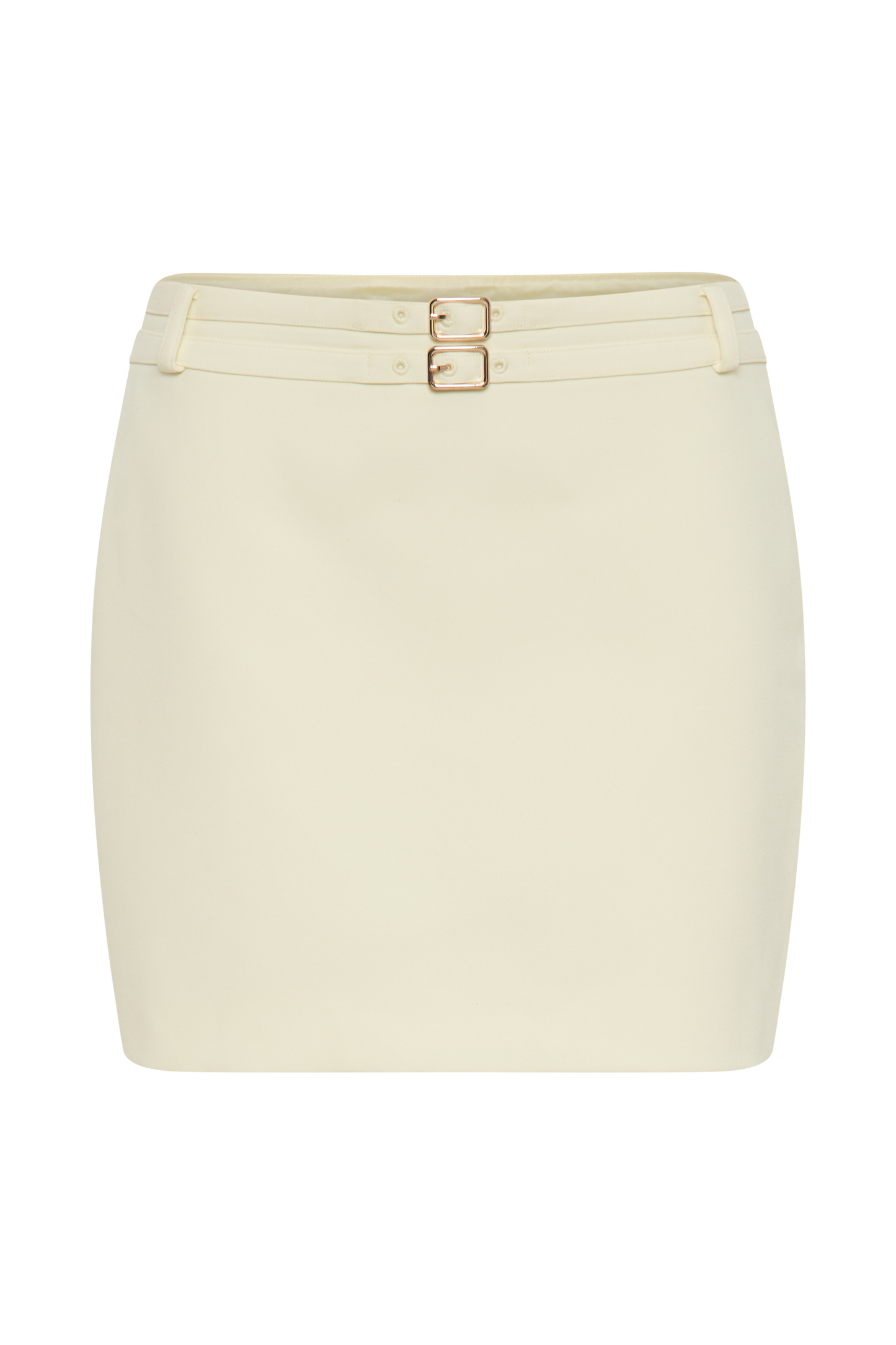 Jupe mini tailleur Letitia avec boucle - Citron pastel