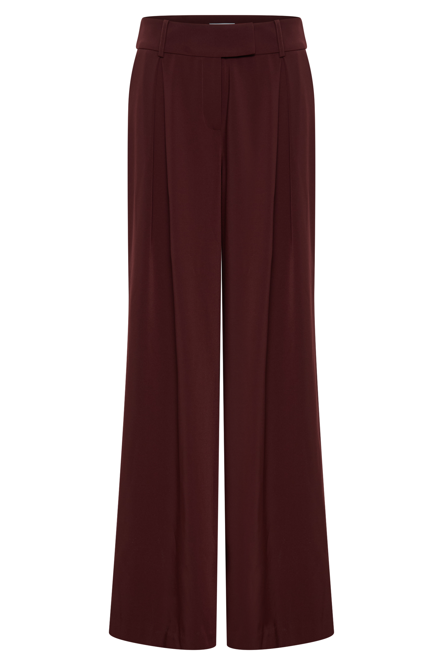 Pantalon large à plis Jacqueline - Brun-rouge