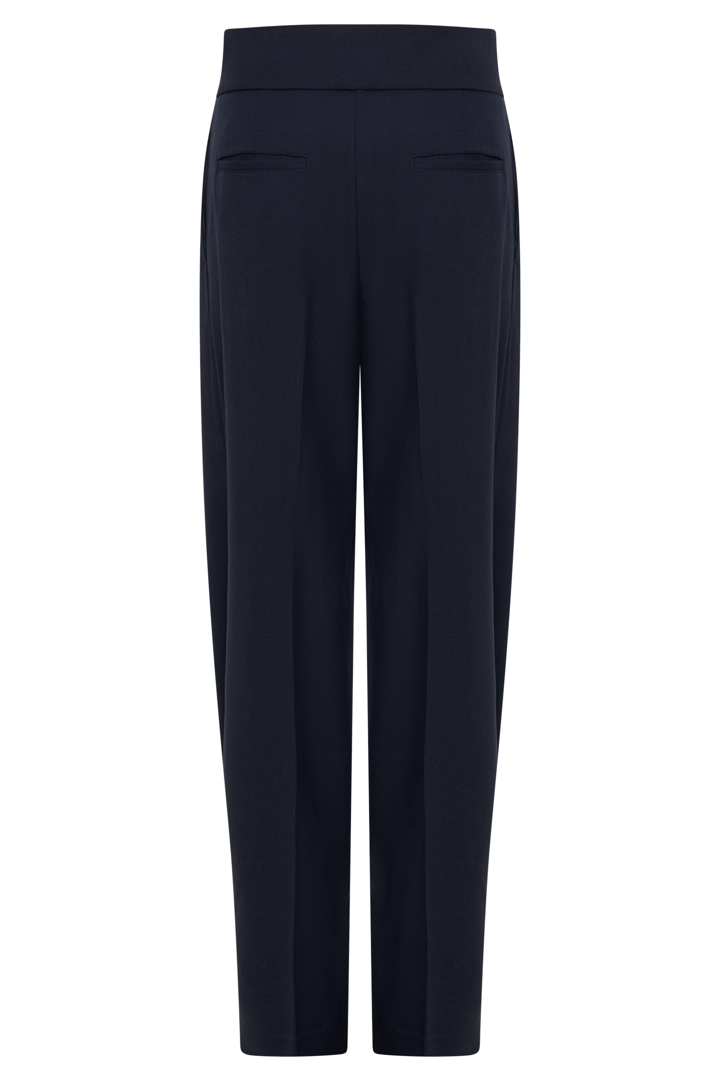 Pantalon à taille haute et plis Penelope - Bleu marine foncé