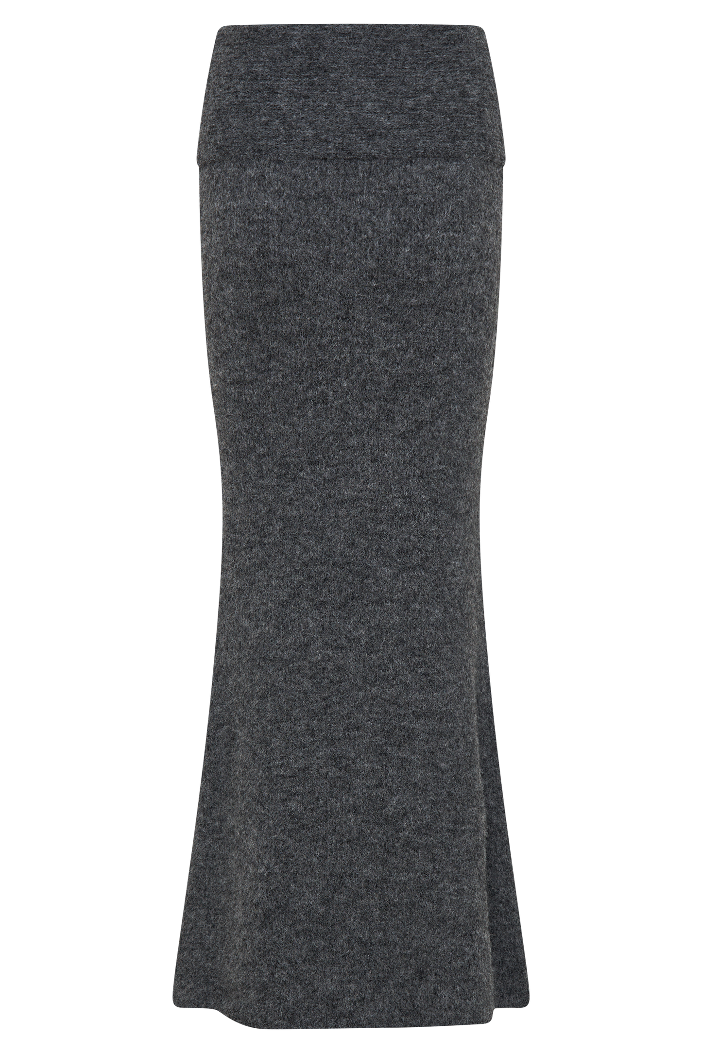 Jupe Maxi Tricotée Charlotte avec Superposition - Gris Anthracite