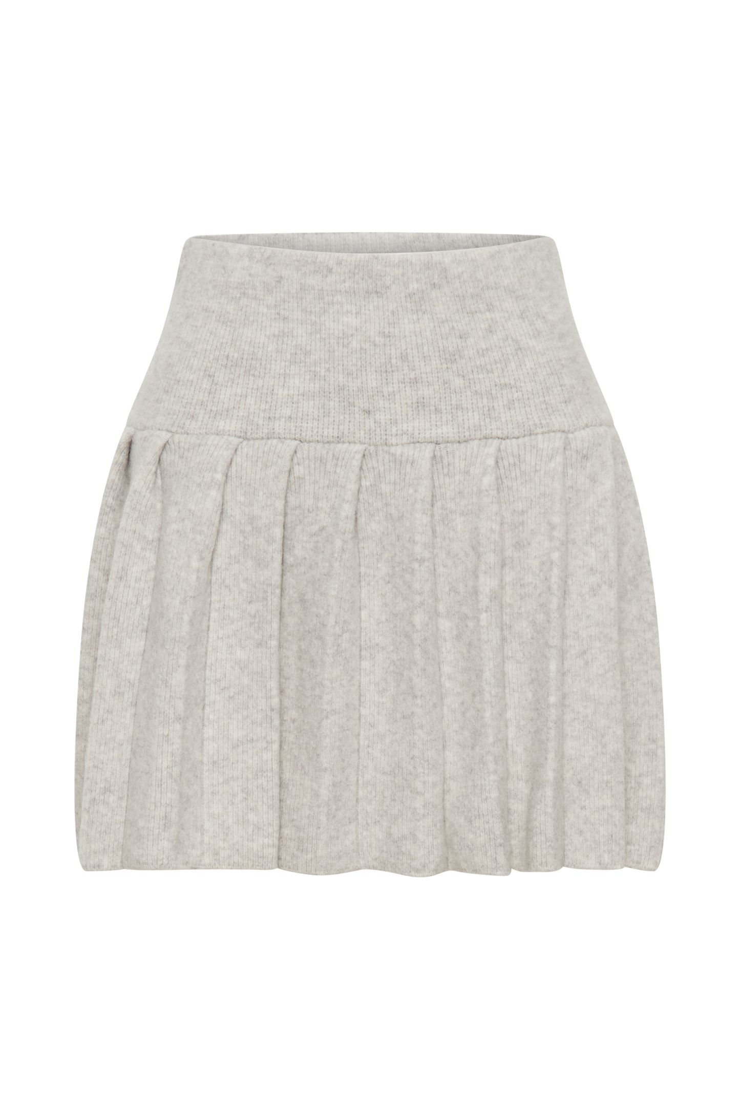 Jupe mini en jersey plissé Dionne - Gris chiné