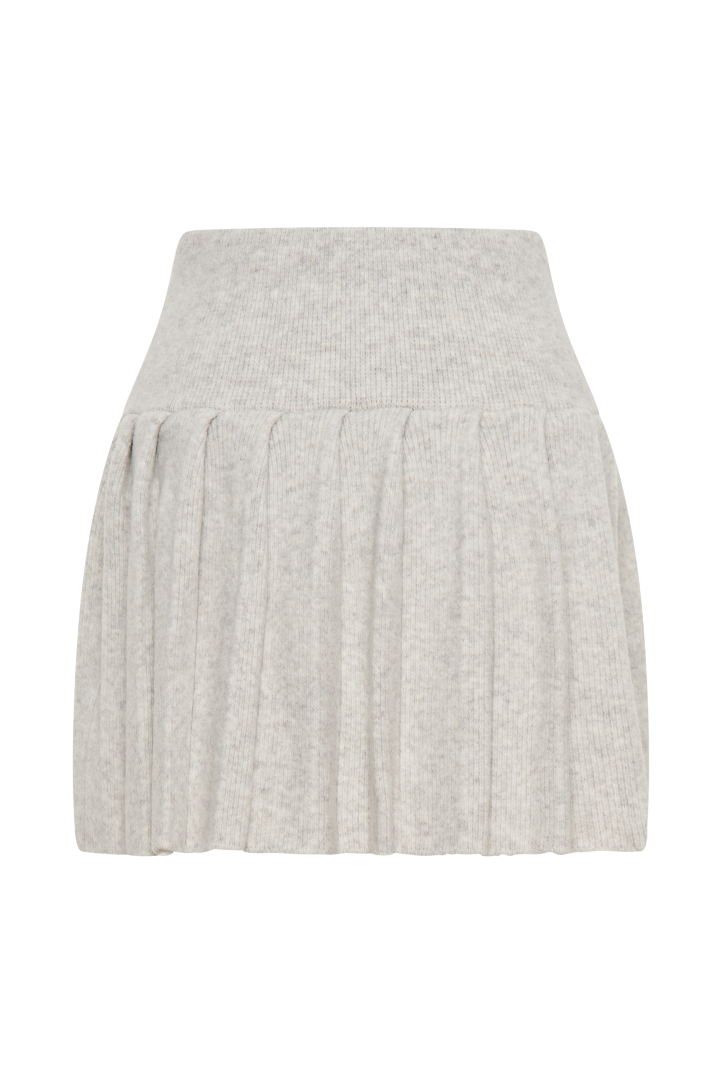 Jupe mini en jersey plissé Dionne - Gris chiné