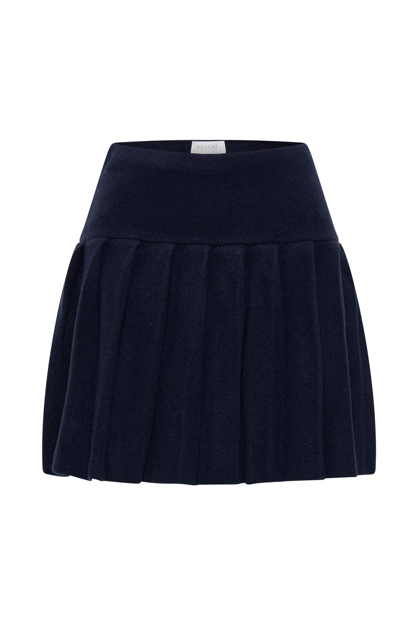 Jupe mini en jersey plissé Dionne - Bleu marine foncé