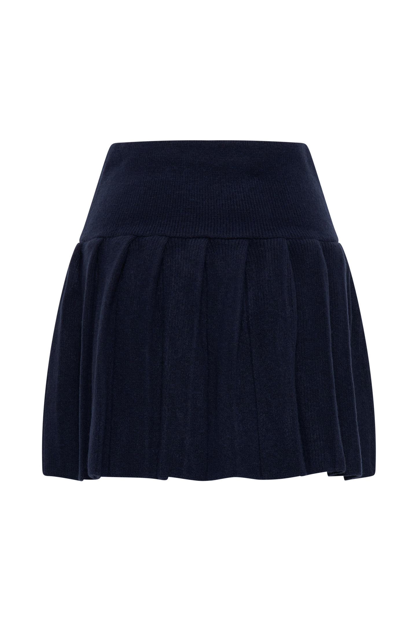 Jupe mini en jersey plissé Dionne - Bleu marine foncé