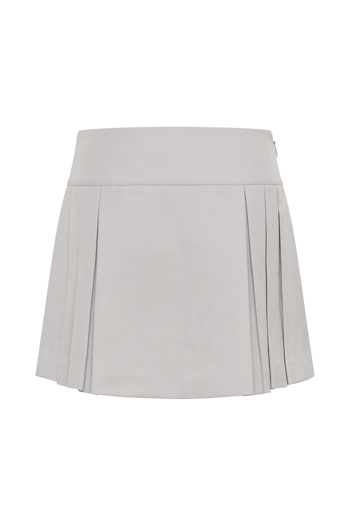 Jupe mini plissée avec boucle Angie - Gris