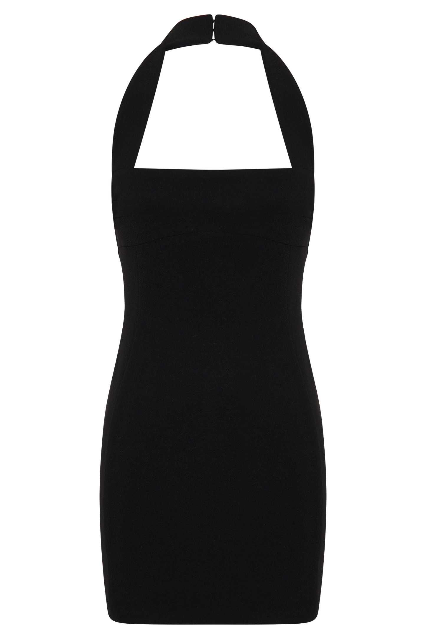Mini-robe Amelita à col halter et en tailleur - Noir
