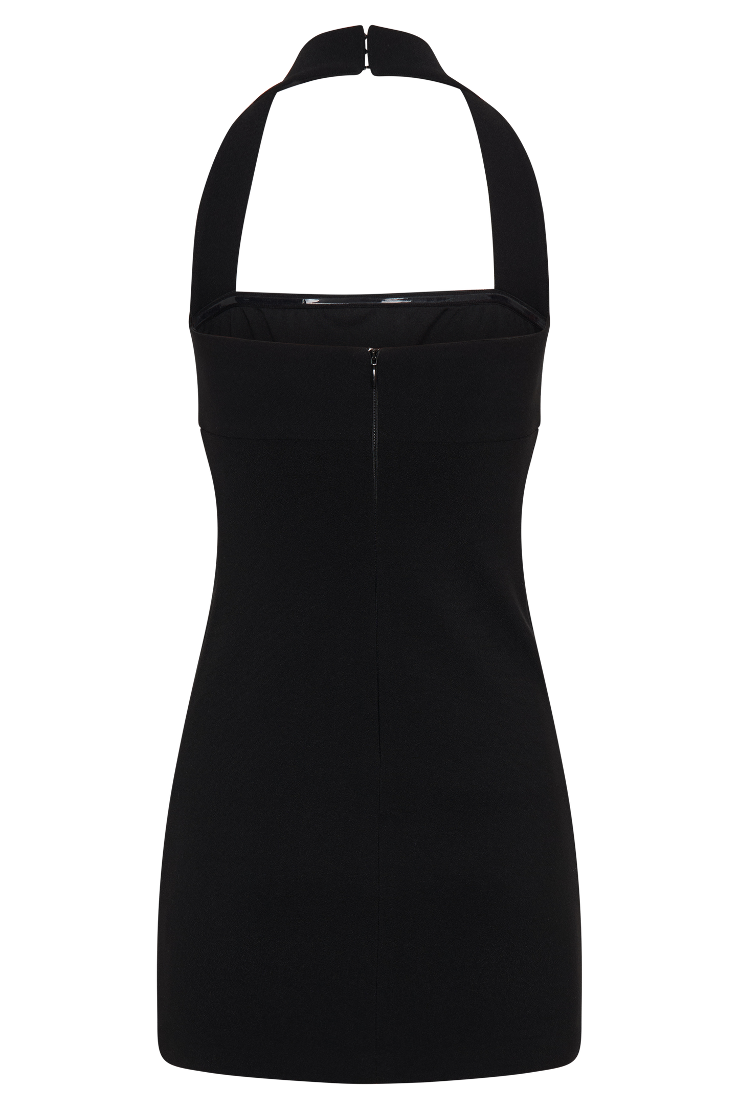 Mini-robe Amelita à col halter et en tailleur - Noir
