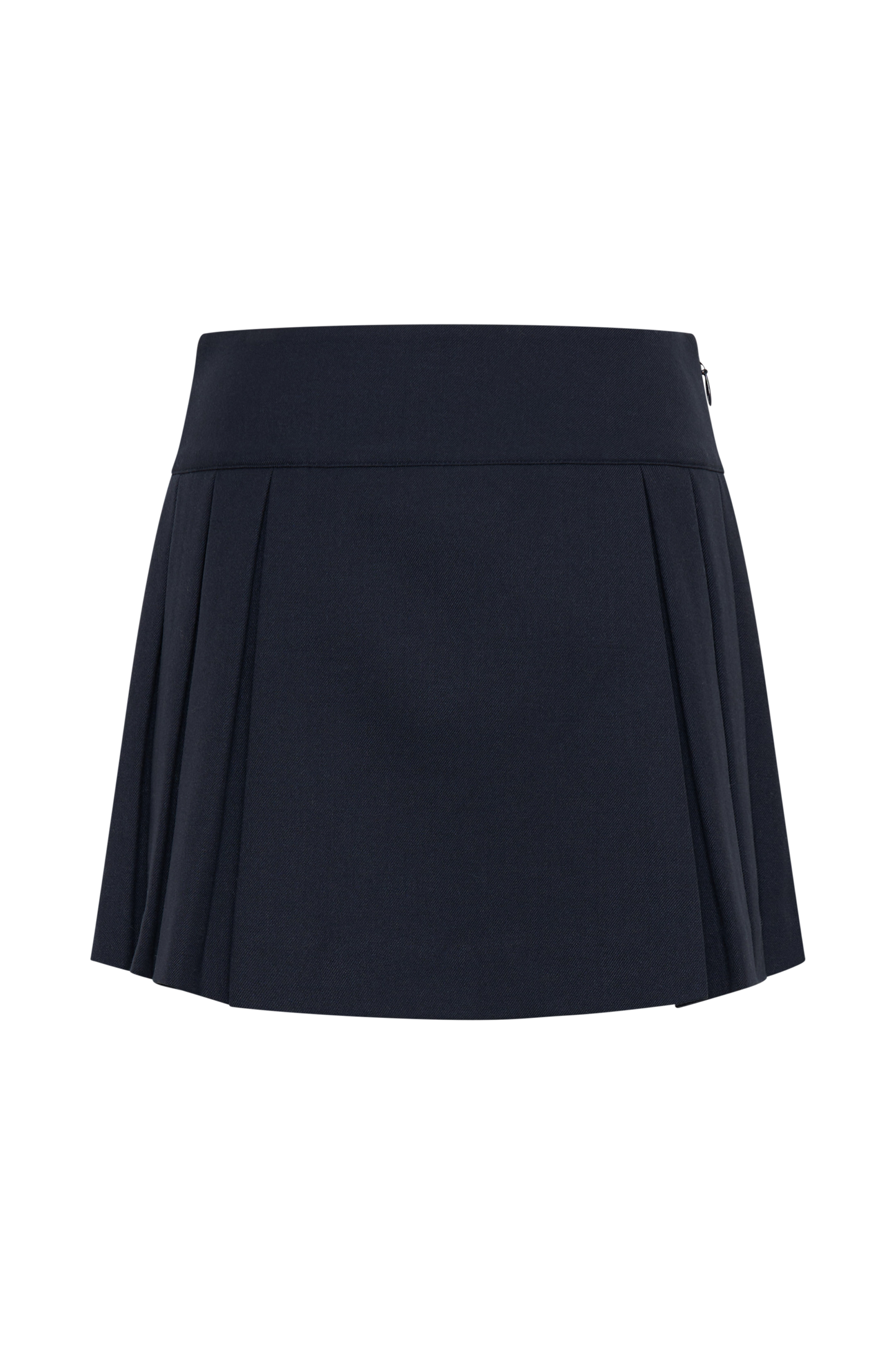 Jupe mini plissée avec boucle Angie - Bleu marine foncé
