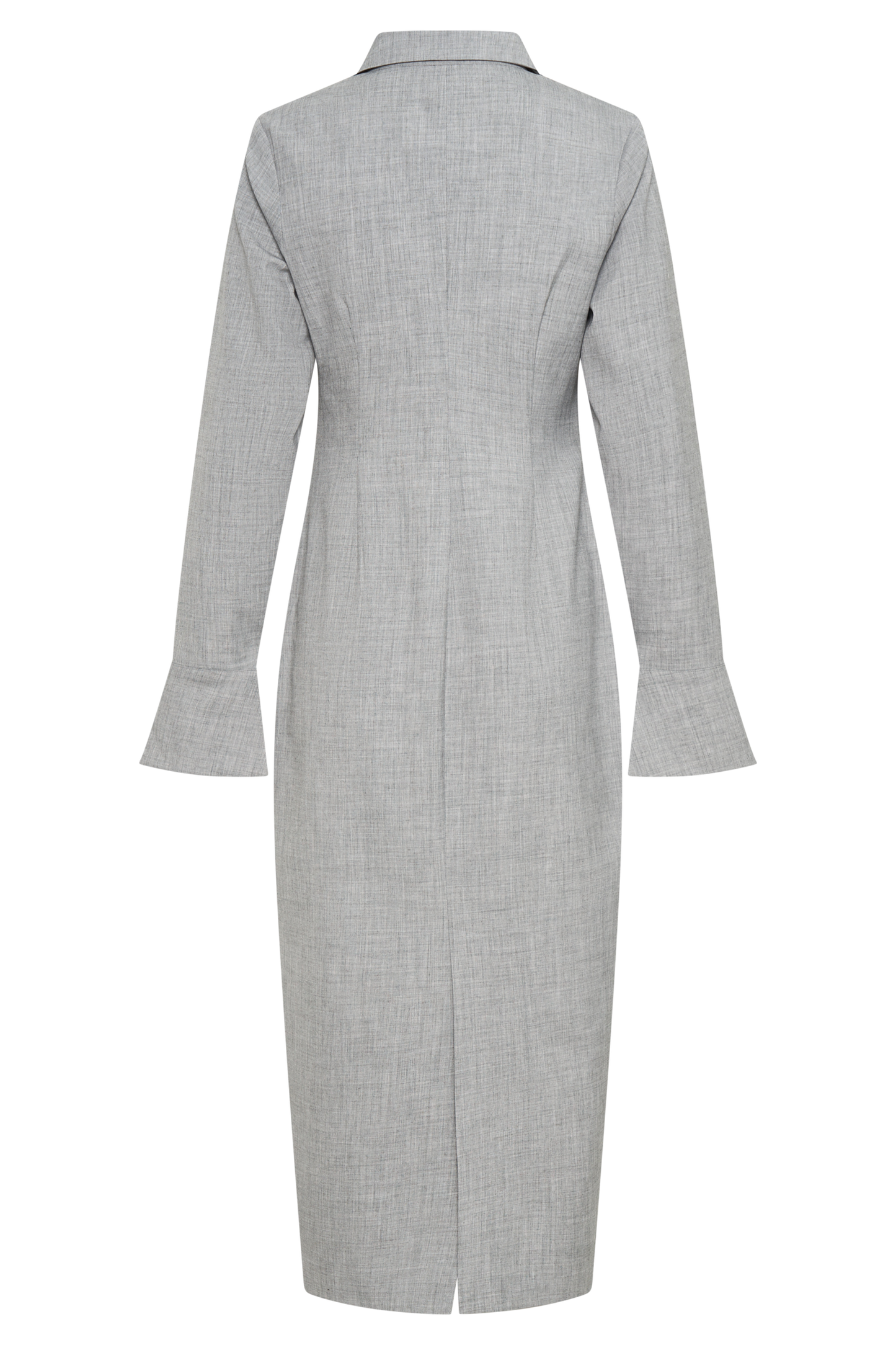 Robe midi chemise ajustée Dorian - Gris anthracite chiné
