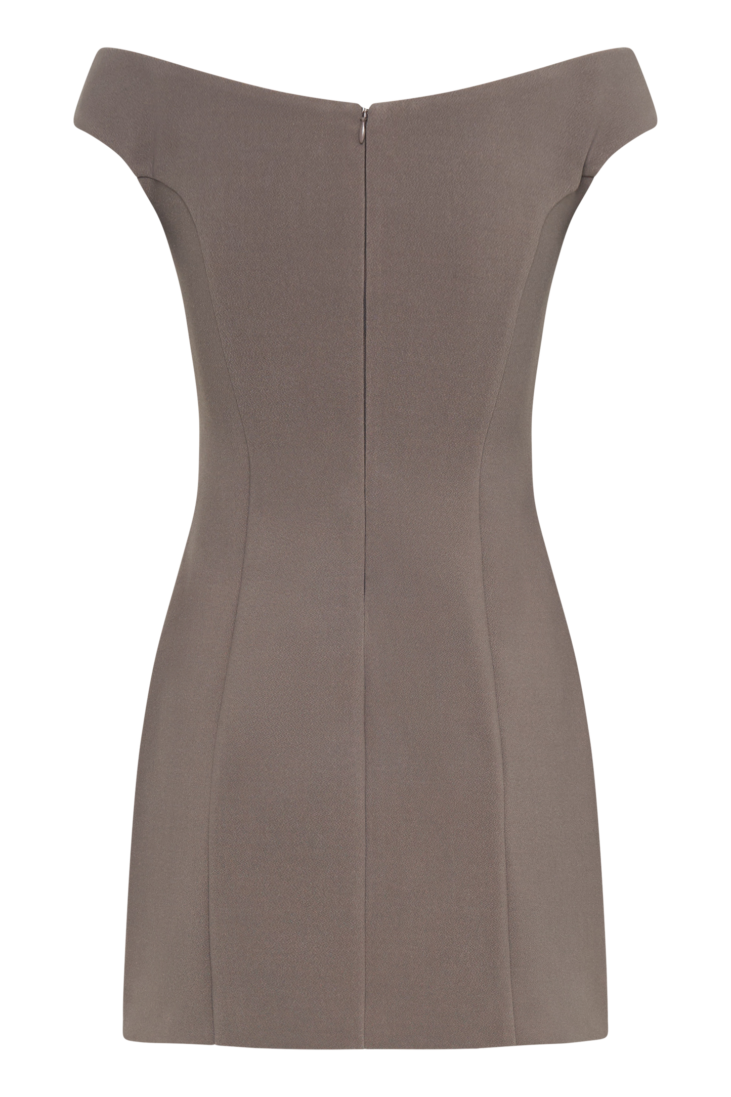 Mini-robe en crêpe à épaules dénudées Cassidy - Gris fumé