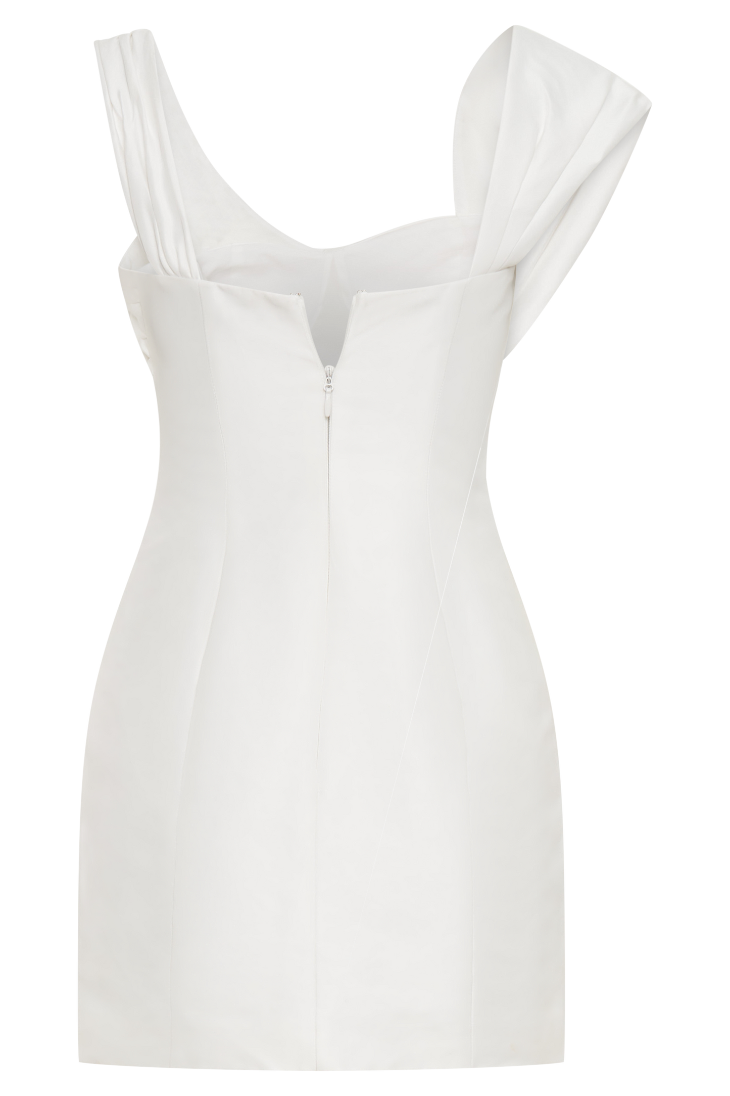 Mini-robe drapée structurée Farrah - Blanc