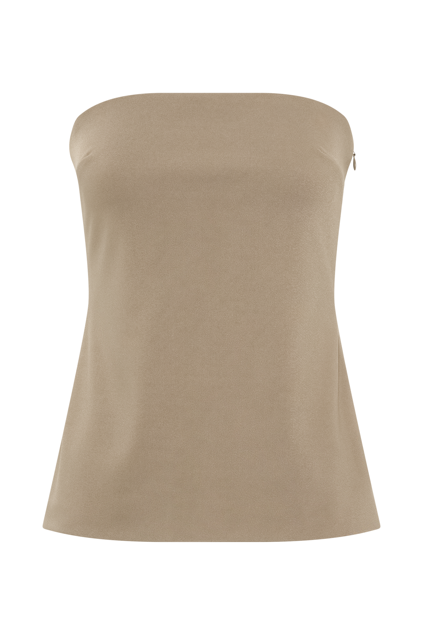Top sans bretelles à découpes Antonia - Marron clair