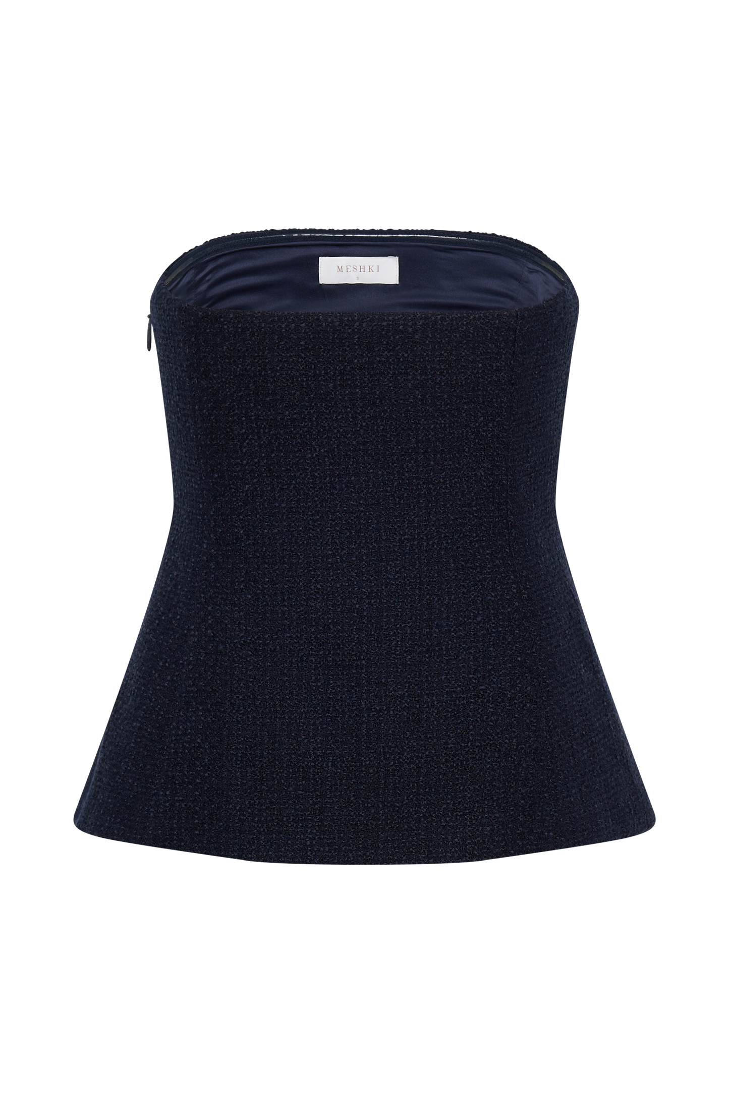 Top Cyrus sans bretelles à boucle - Bleu marine