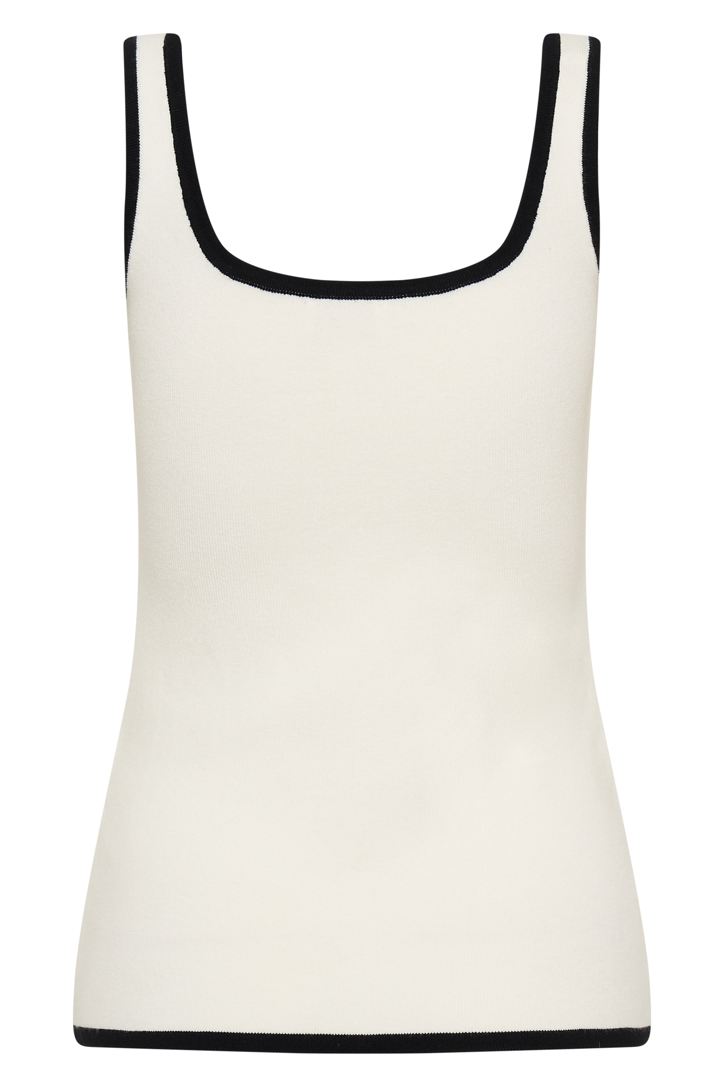 Top en Tricot Contrastant Becky - Ivoire et Noir