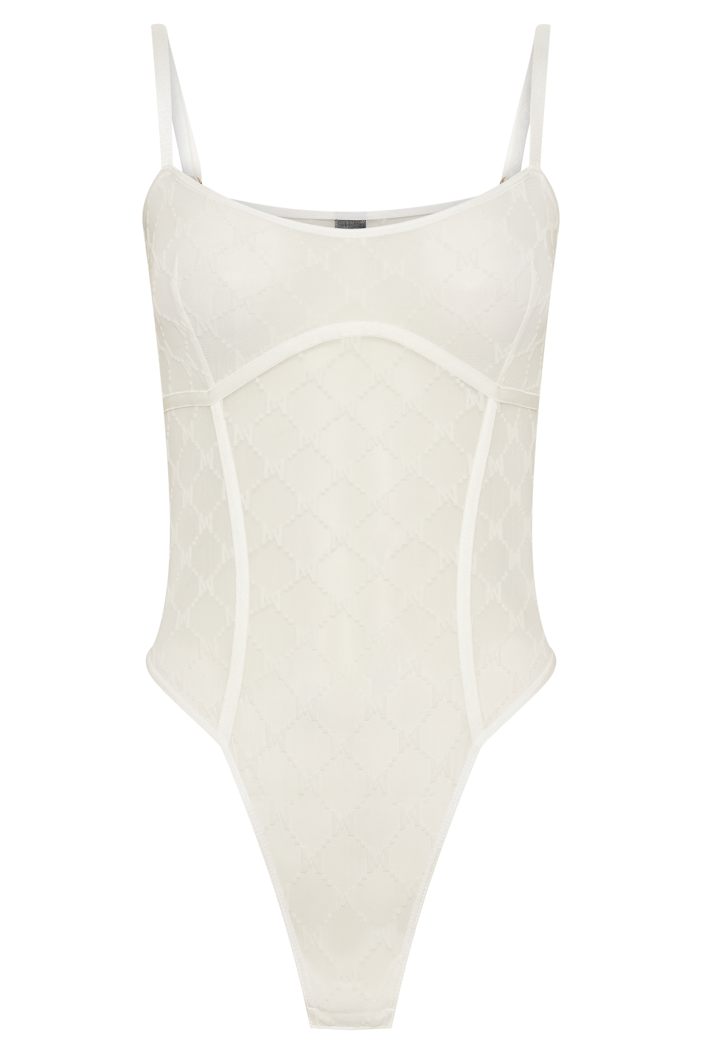 Body à monogramme Amelia - Blanc